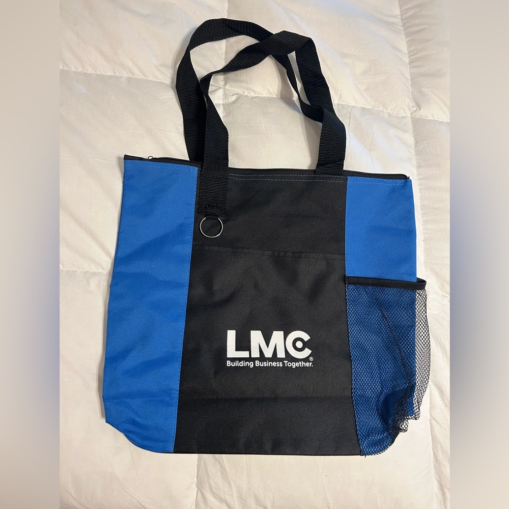 HIT PROMOTIONAL PRODUCTS | Blue and Black Tote Bag in a Canvas-Like Material